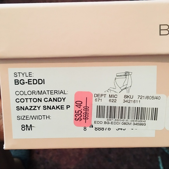 BCBG multi colored heels. Sz 8 worn once! - Picture 5 of 5